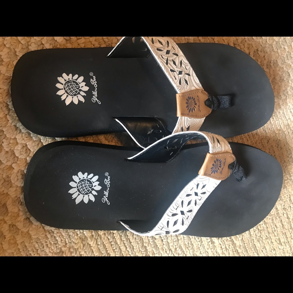 Yellow Box Flip Flops